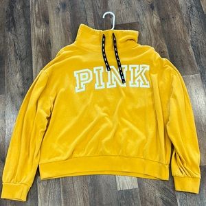 Pink Victorias Secret yellow sweatshirt